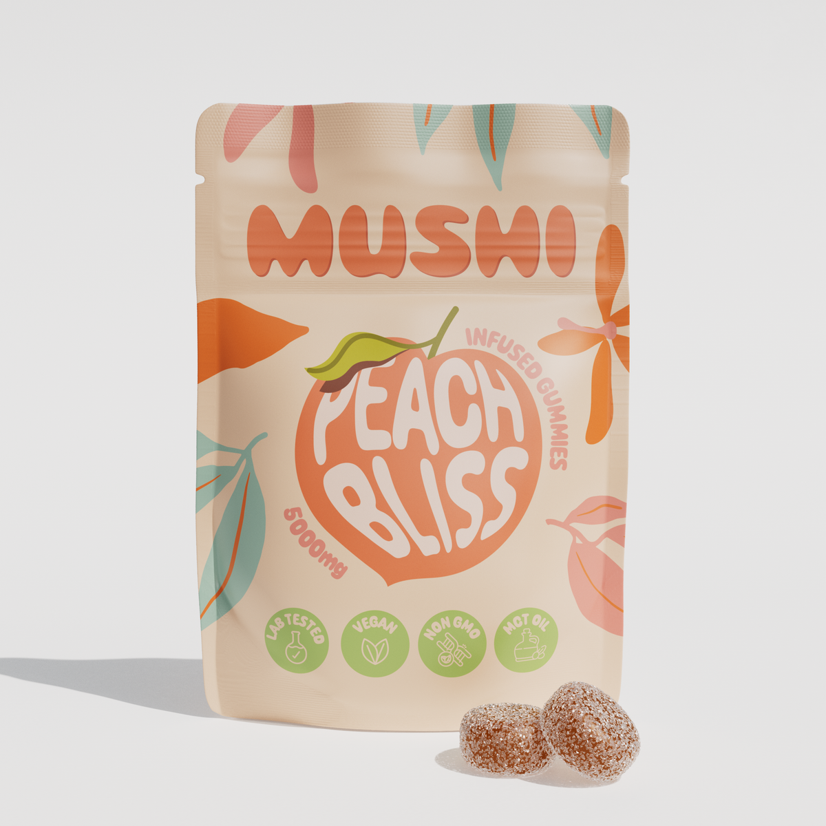 Peach Bliss Mushi gummies